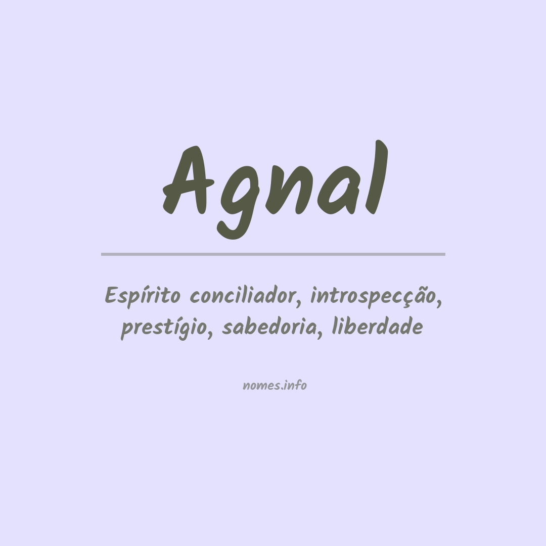 Significado do nome Agnal