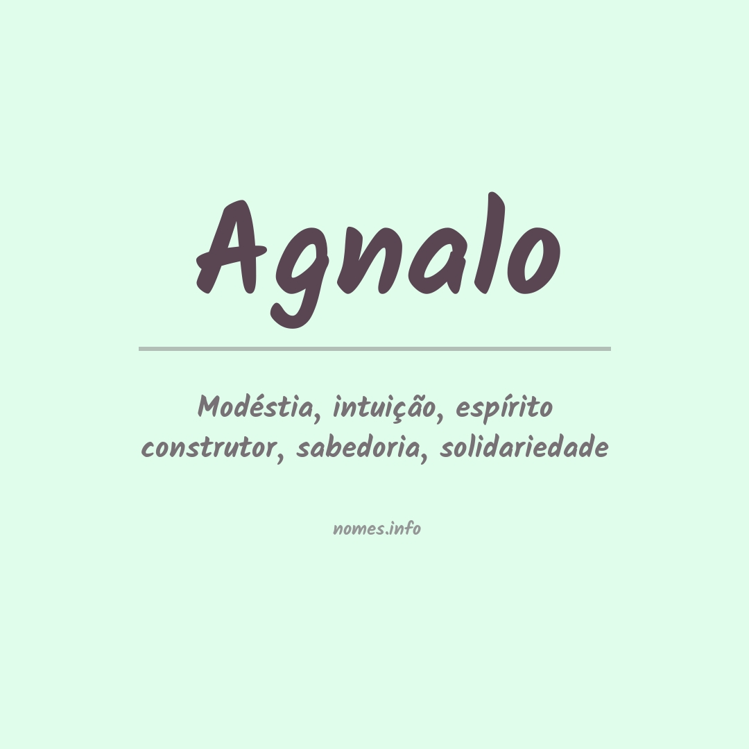 Significado do nome Agnalo