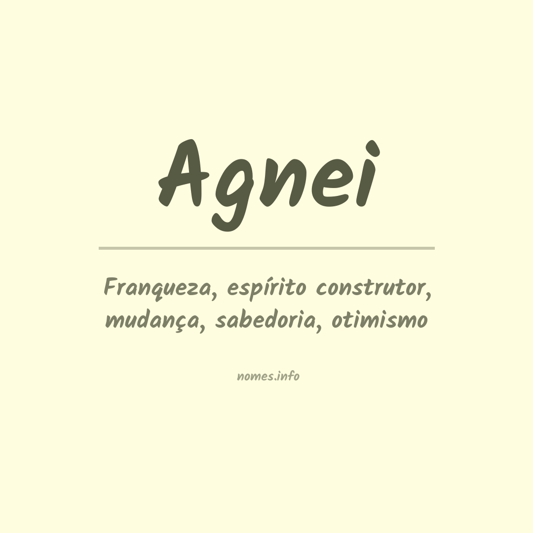 Significado do nome Agnei