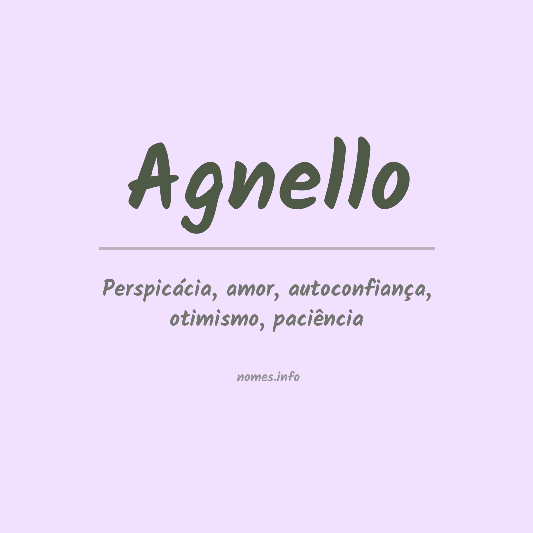 Significado do nome Agnello