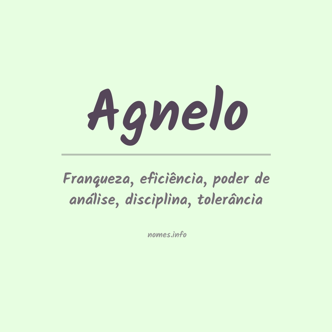 Significado do nome Agnelo