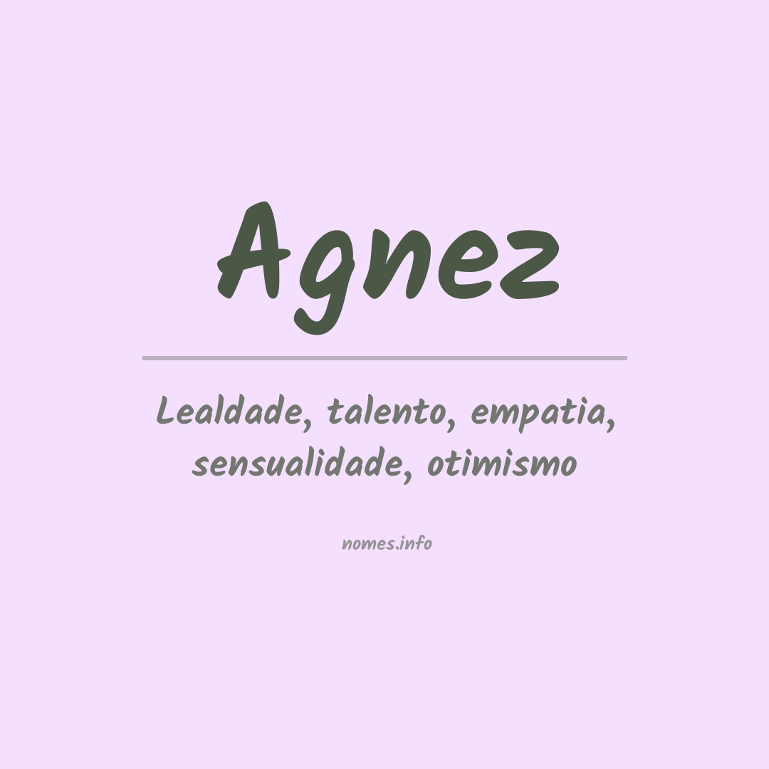 Significado do nome Agnez