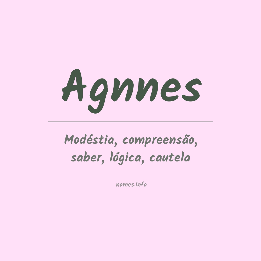 Significado do nome Agnnes