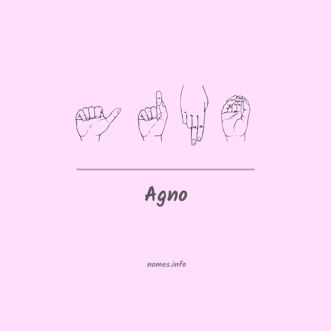 Agno em Libras Agno em Libras