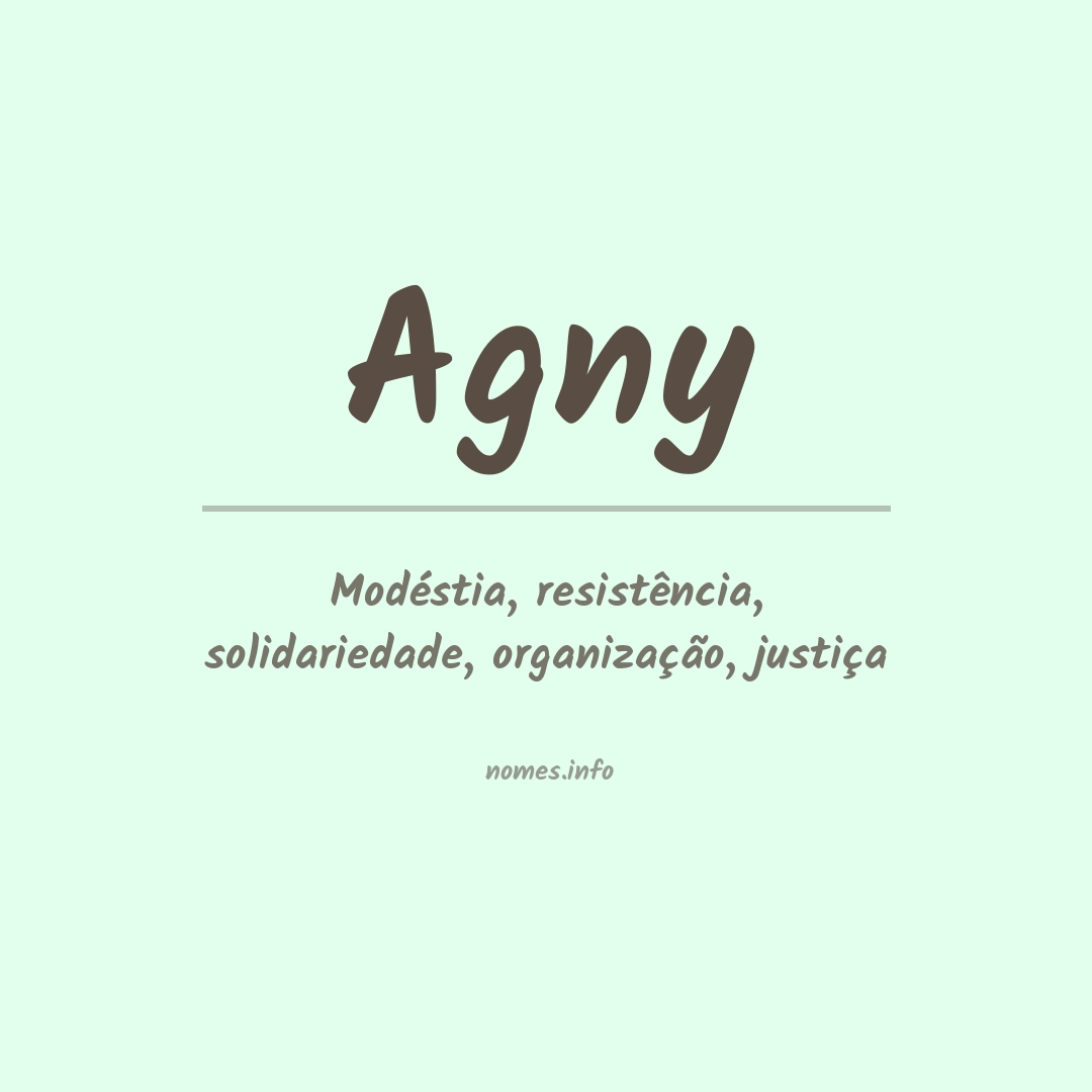 Significado do nome Agny