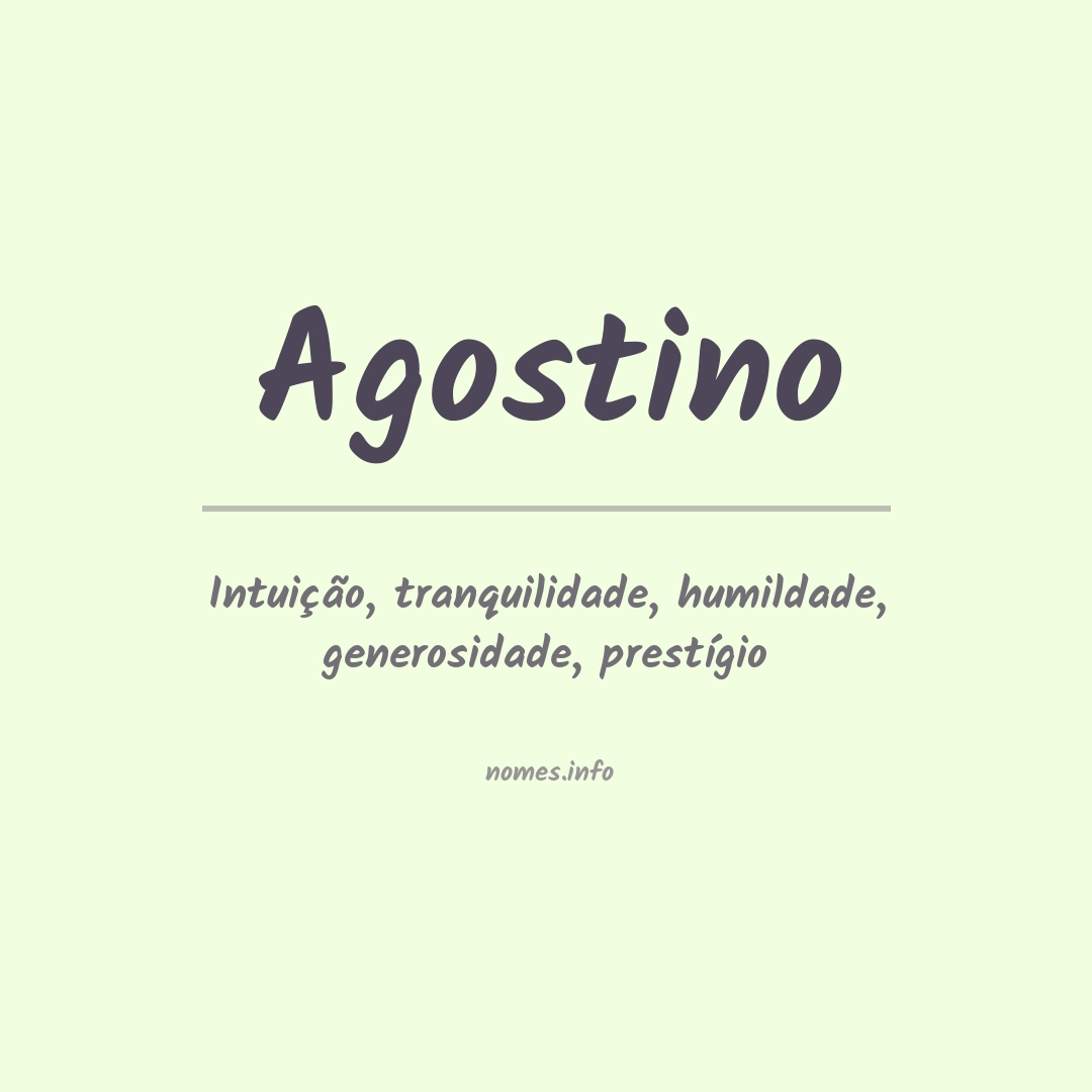 Significado do nome Agostino