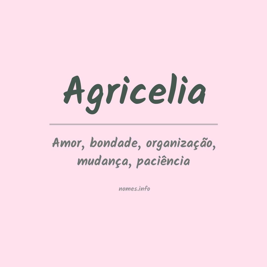 Significado do nome Agricelia