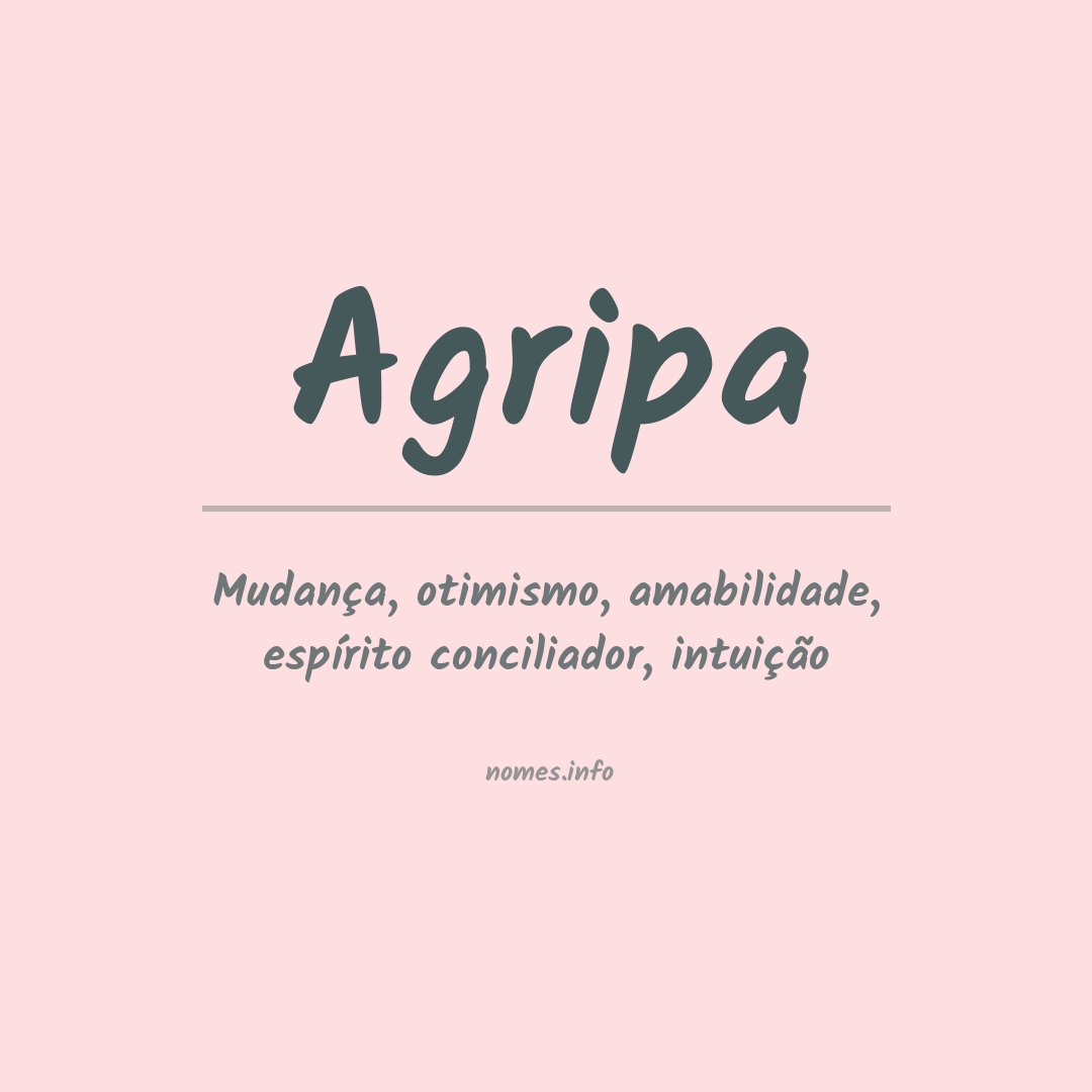 Significado do nome Agripa