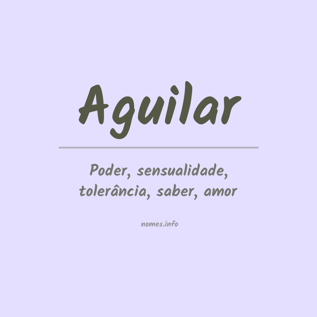 Significado do nome Aguilar
