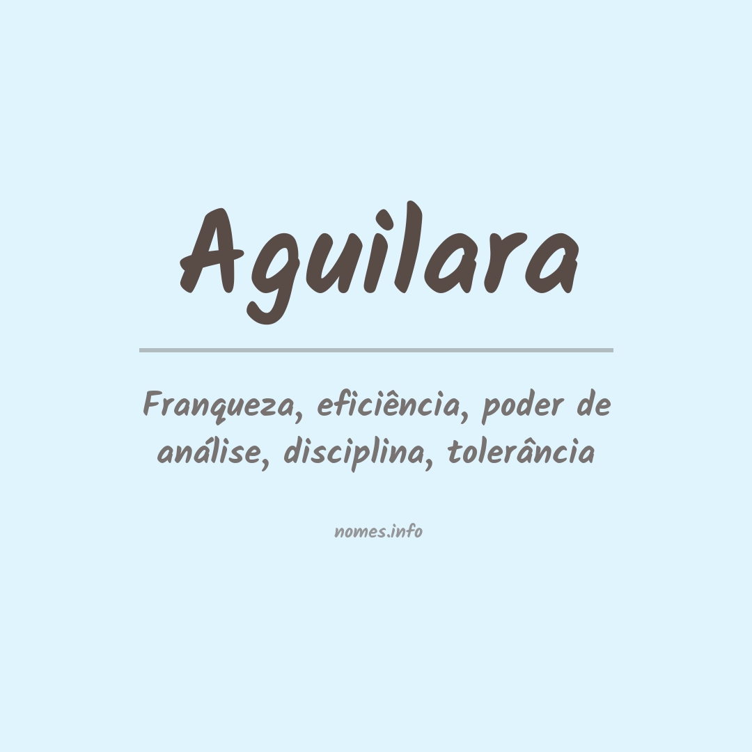 Significado do nome Aguilara