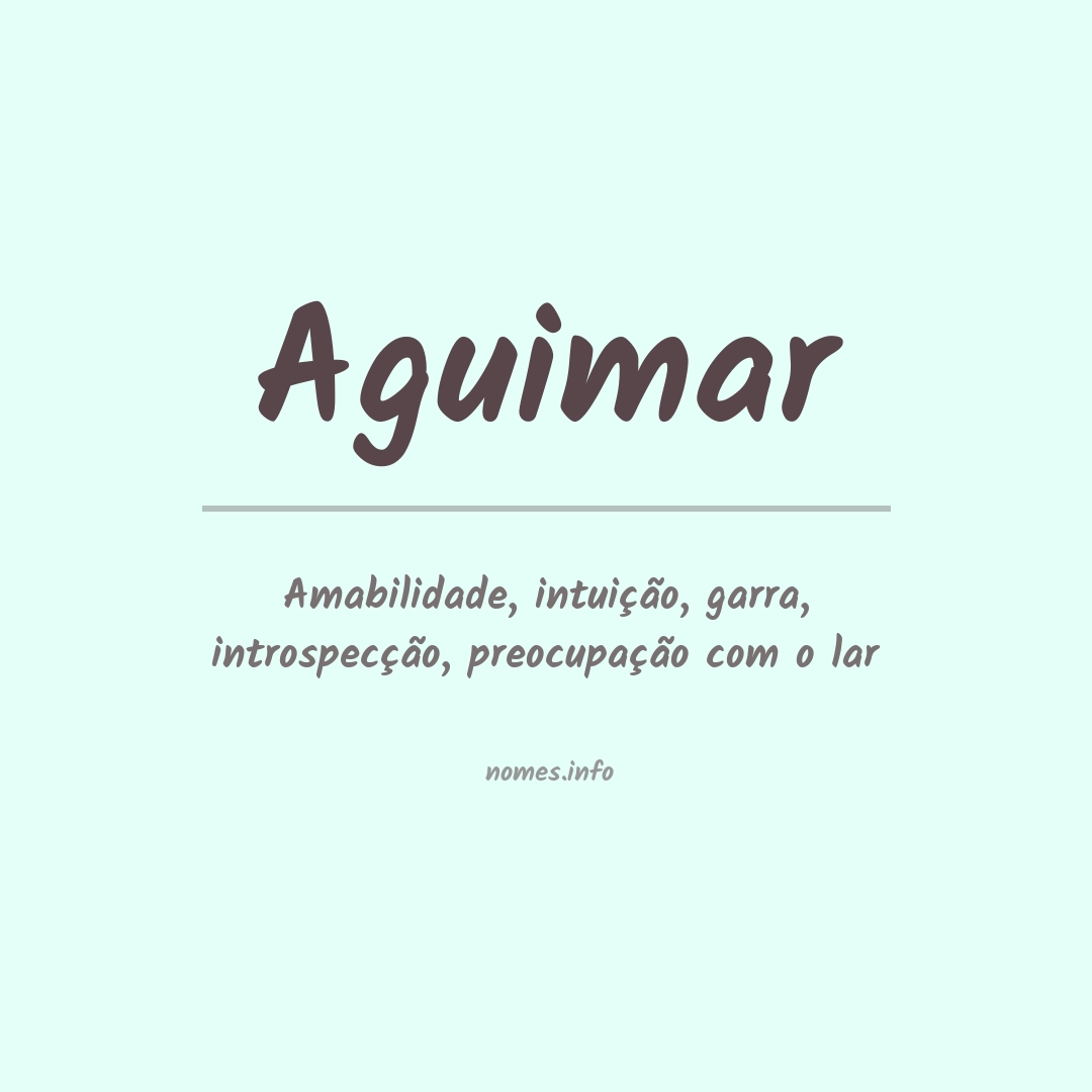 Significado do nome Aguimar