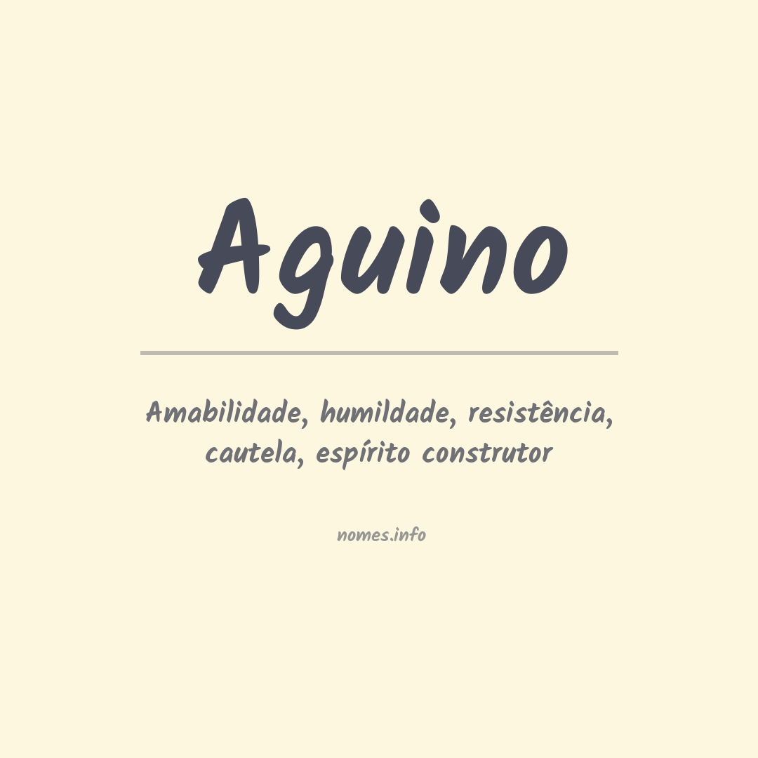 Significado do nome Aguino