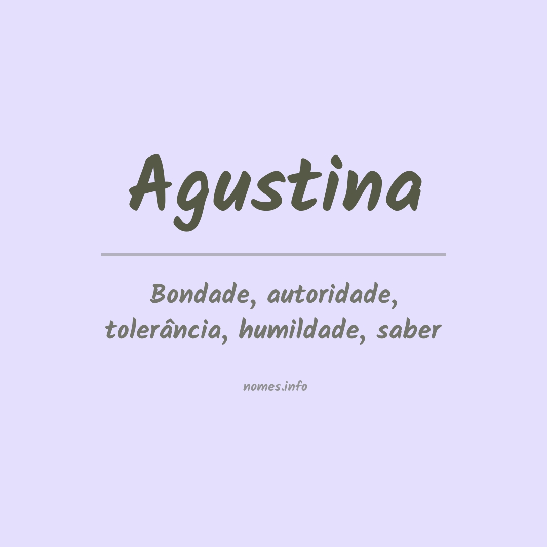 Significado do nome Agustina