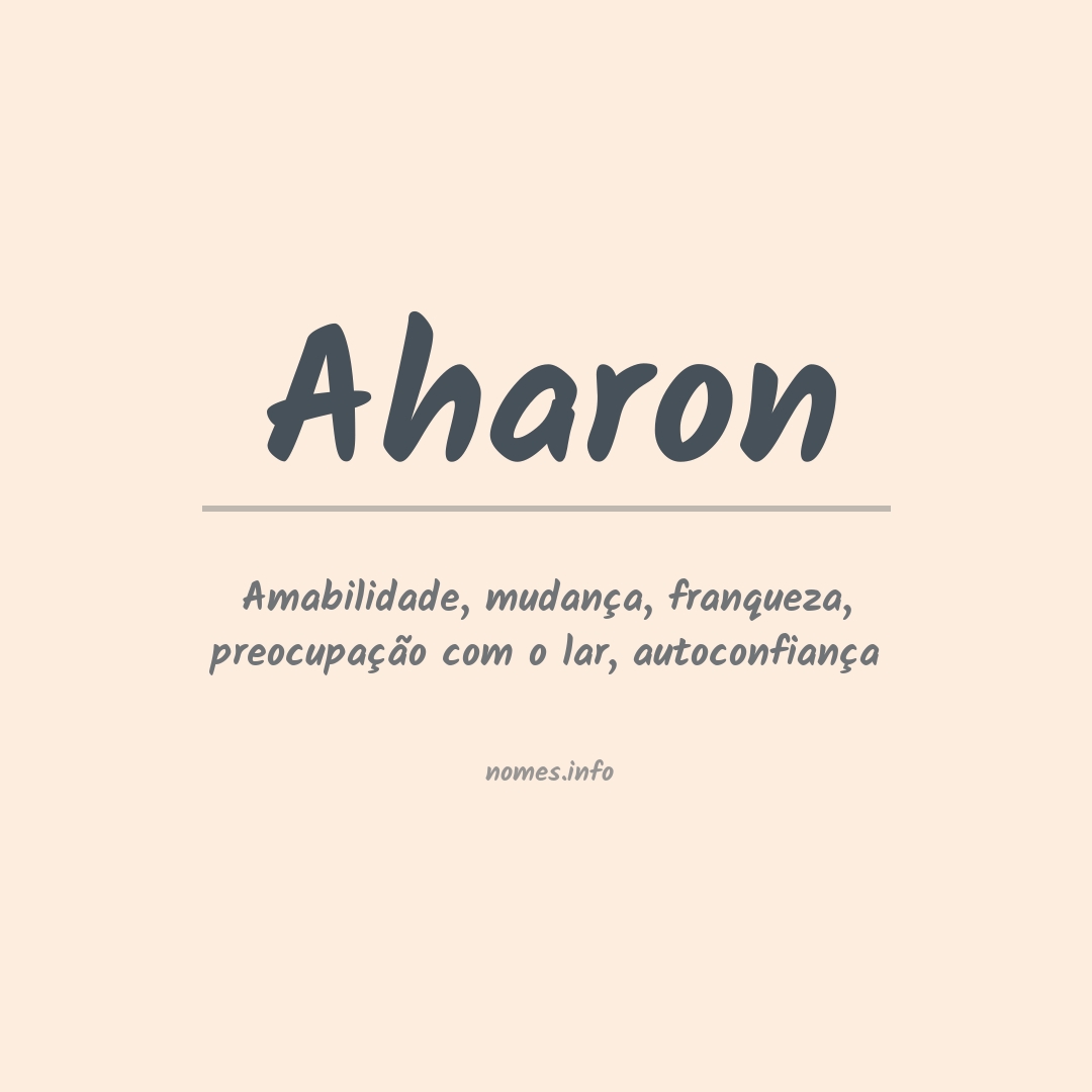 Significado do nome Aharon