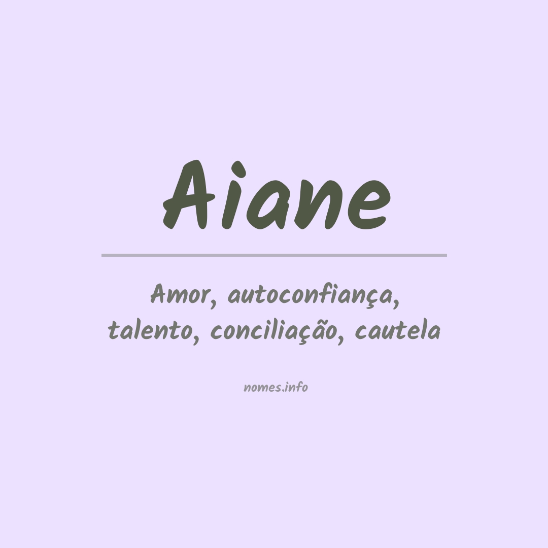 Significado do nome Aiane