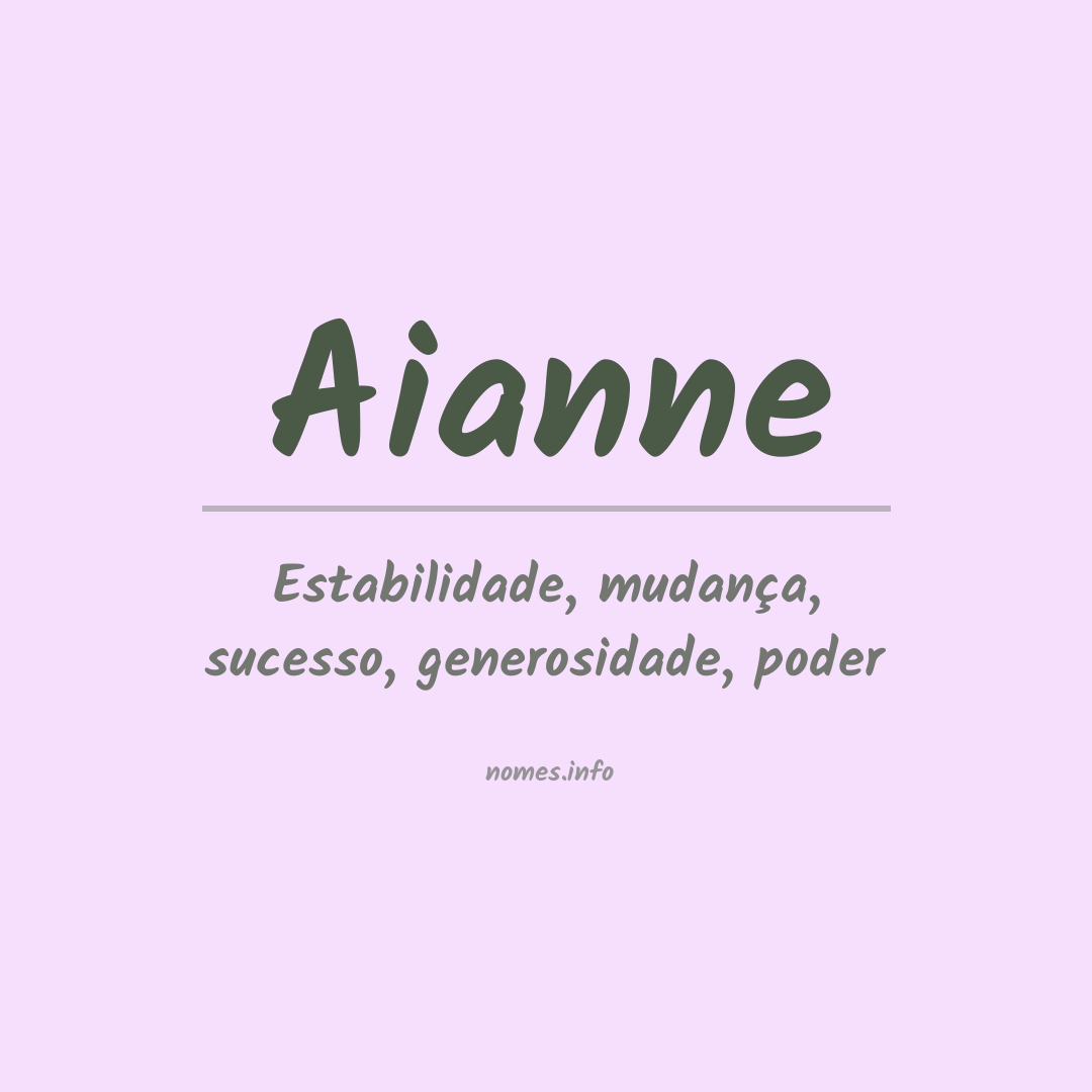 Significado do nome Aianne