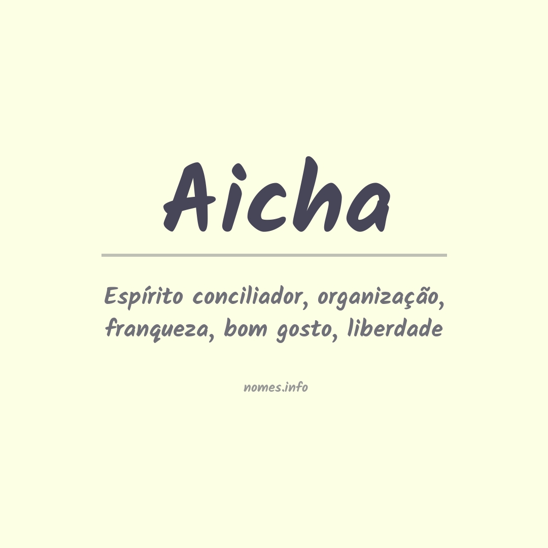 Significado do nome Aicha