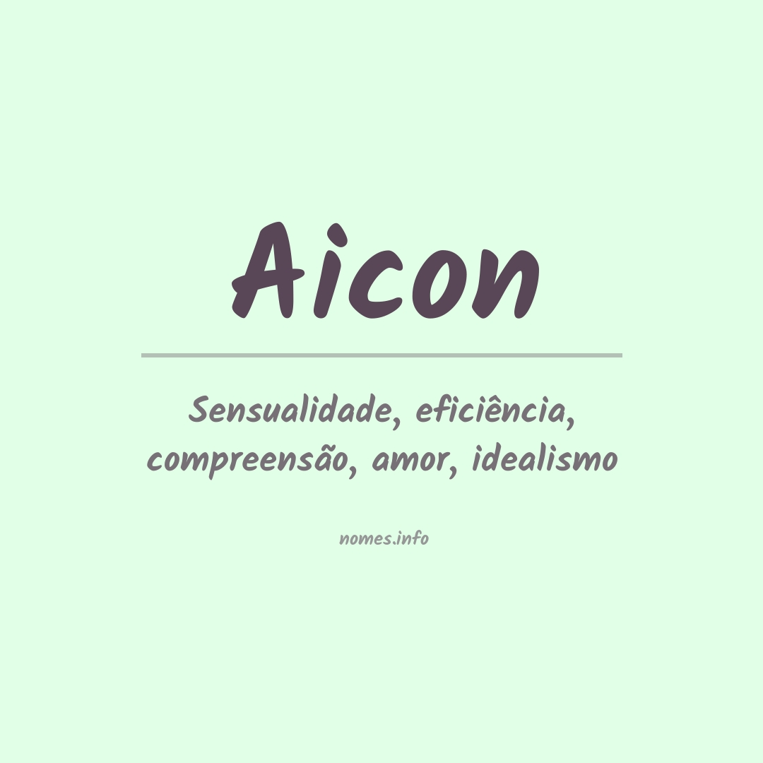 Significado do nome Aicon