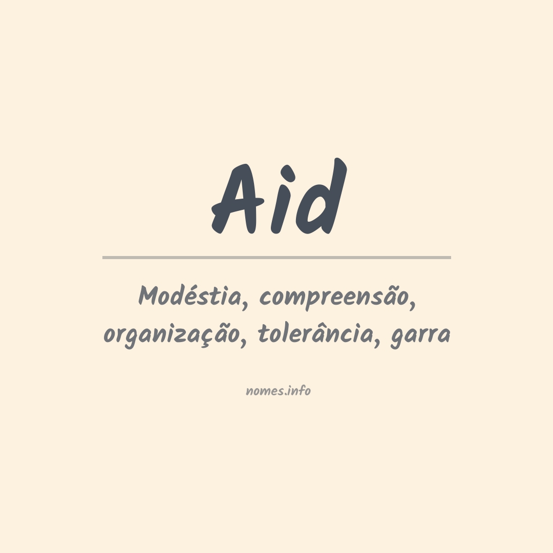 Significado do nome Aid