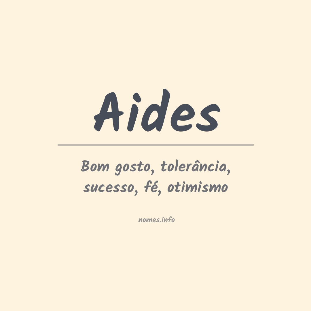 Significado do nome Aides