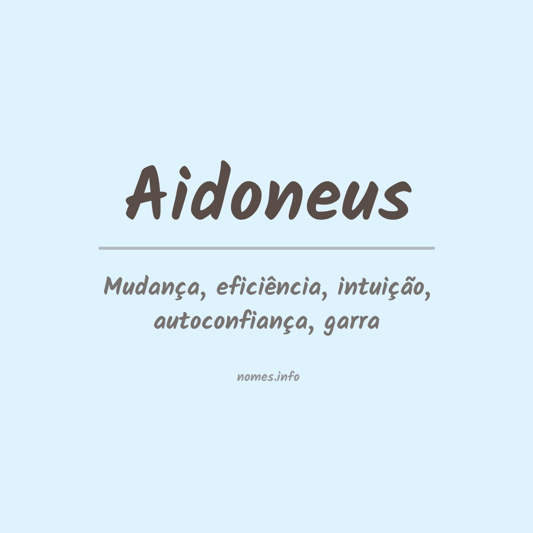 Significado do nome Aidoneus