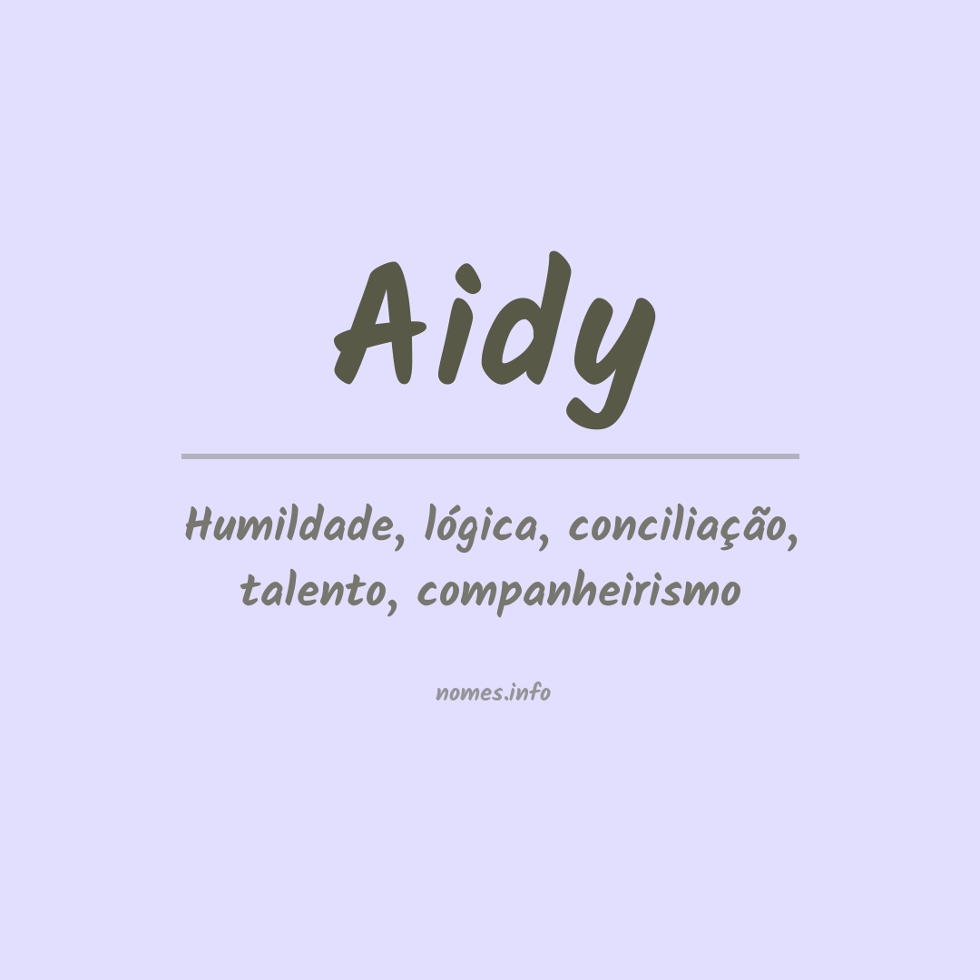 Significado do nome Aidy