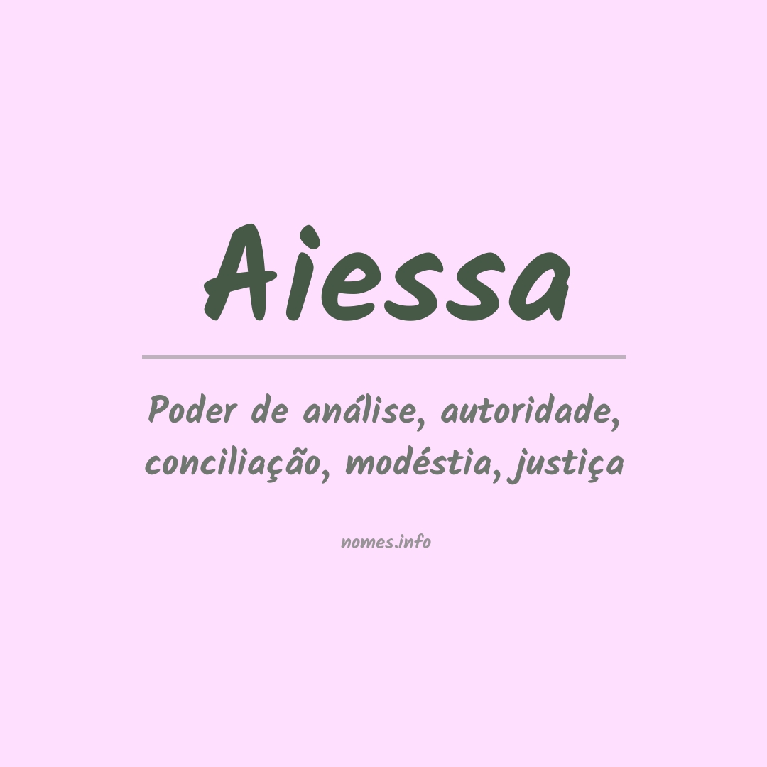 Significado do nome Aiessa