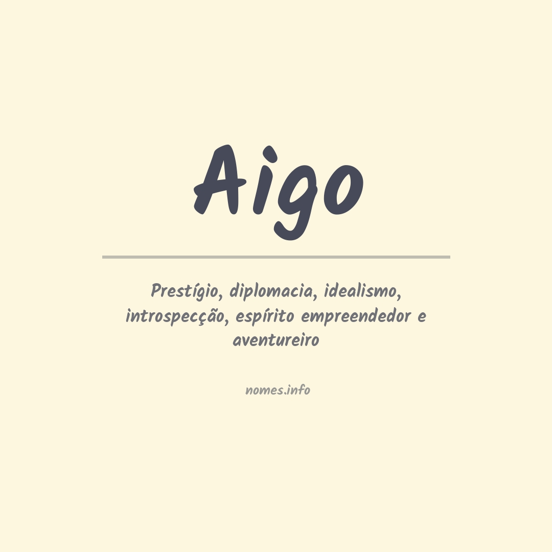 Significado do nome Aigo