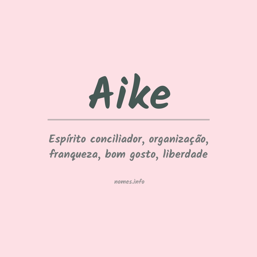 Significado do nome Aike