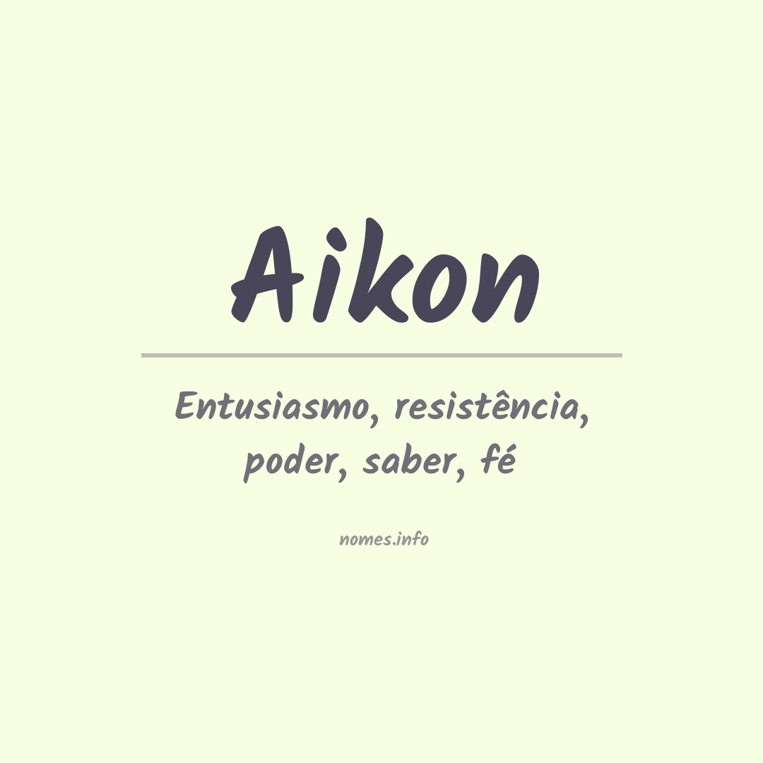 Significado do nome Aikon