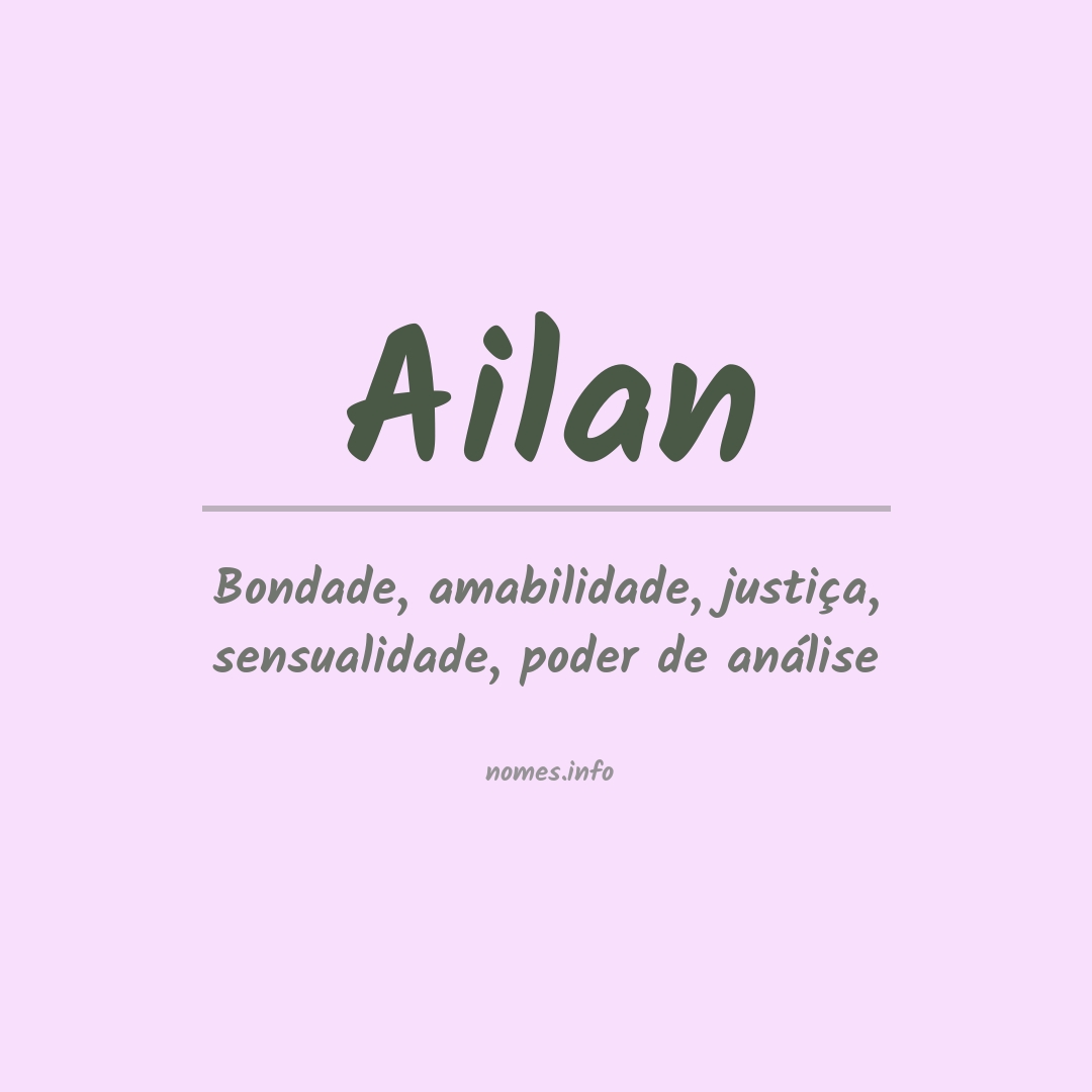 Significado do nome Ailan