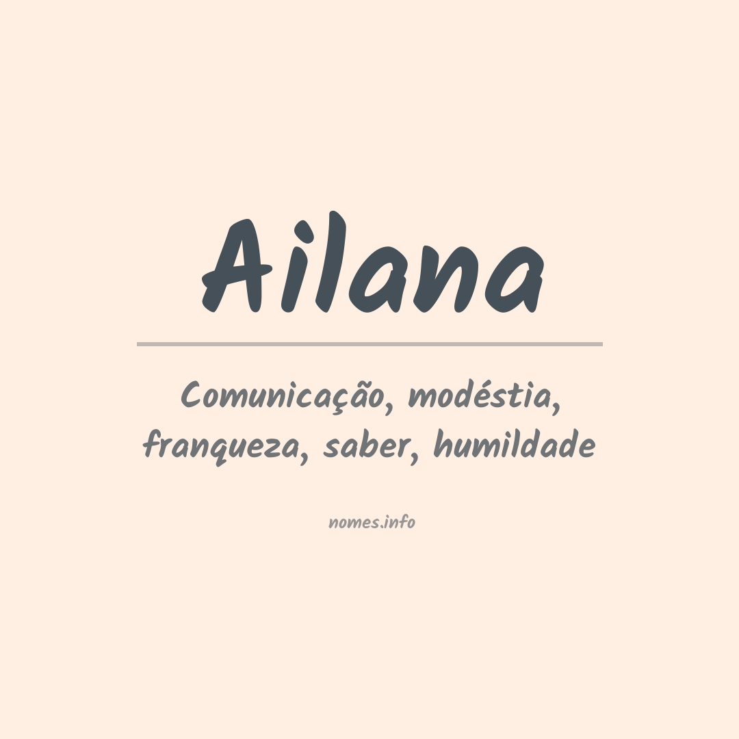 Significado do nome Ailana