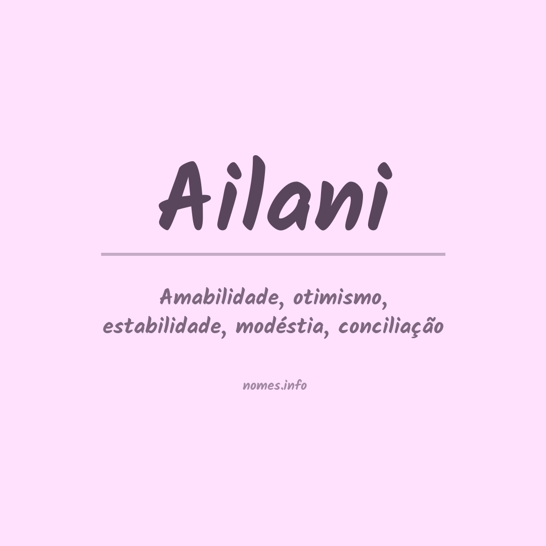 Significado do nome Ailani