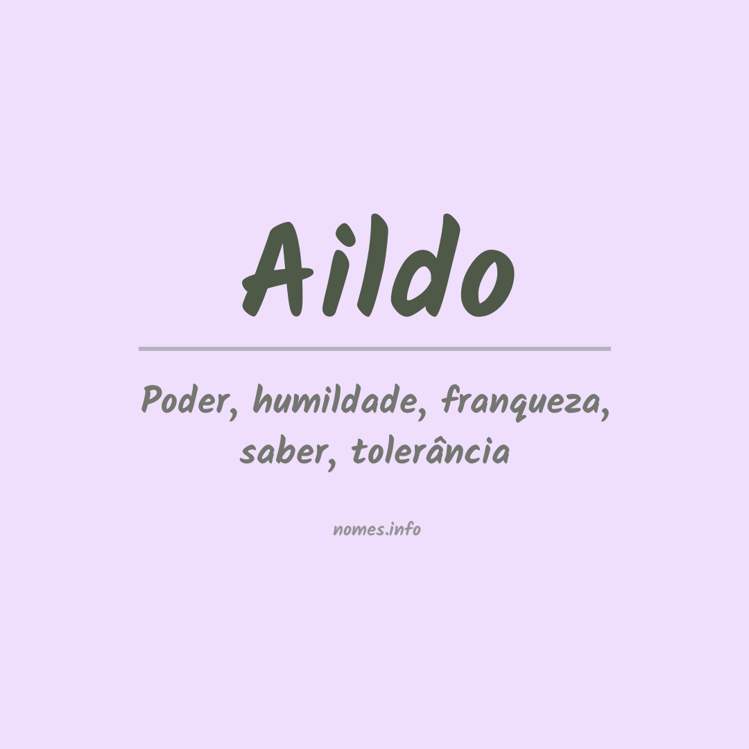 Significado do nome Aildo