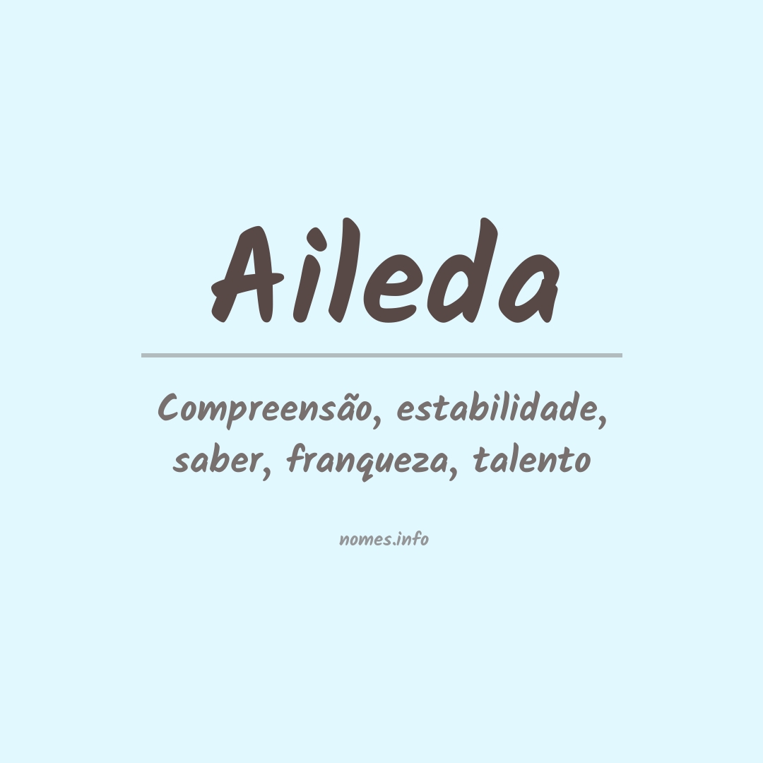 Significado do nome Aileda