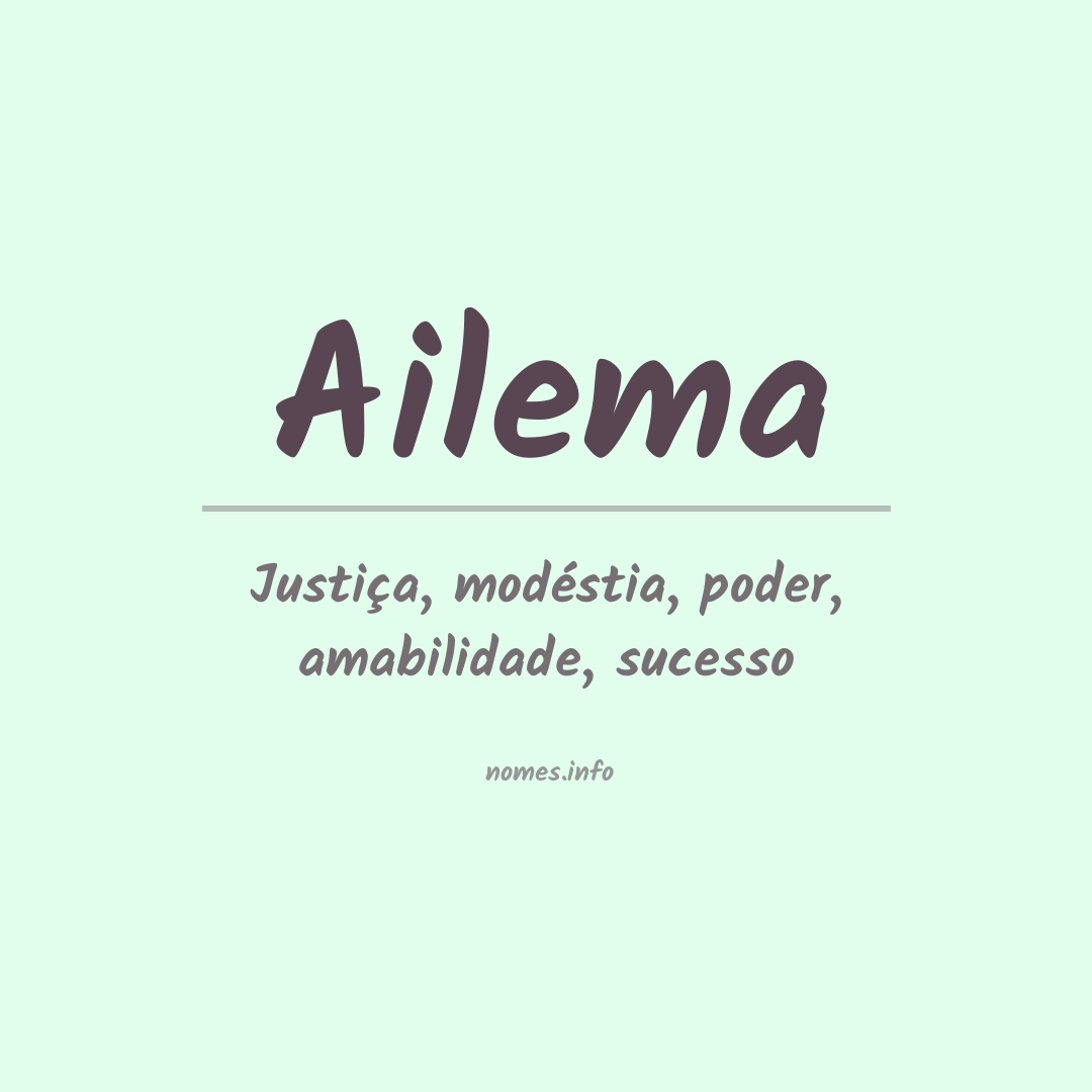 Significado do nome Ailema