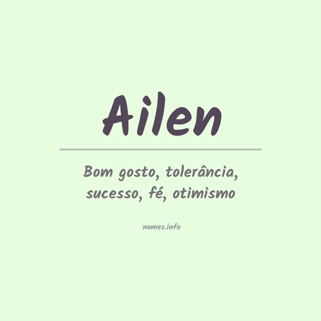 Significado do nome Ailen