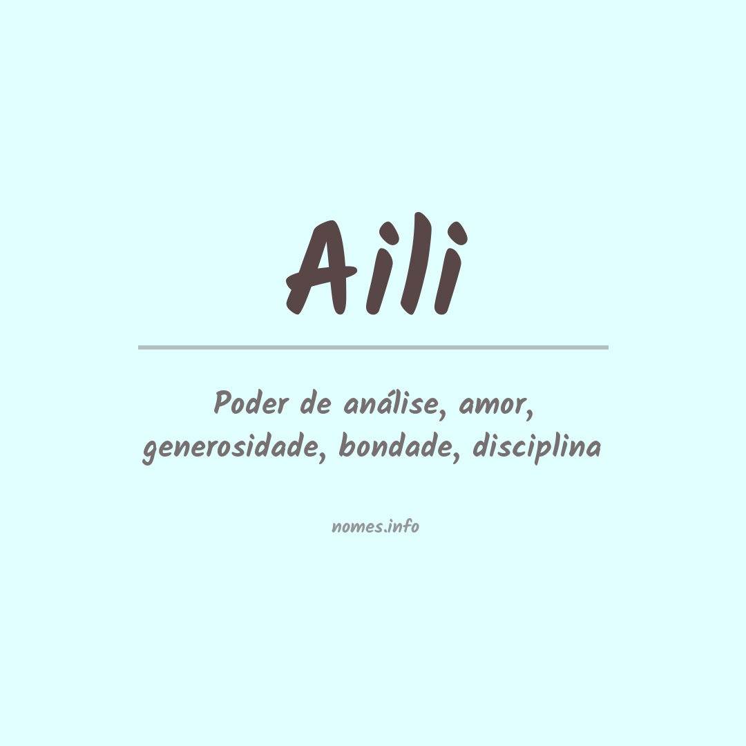 Significado do nome Aili