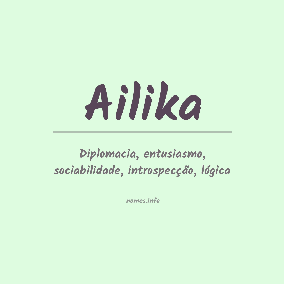 Significado do nome Ailika