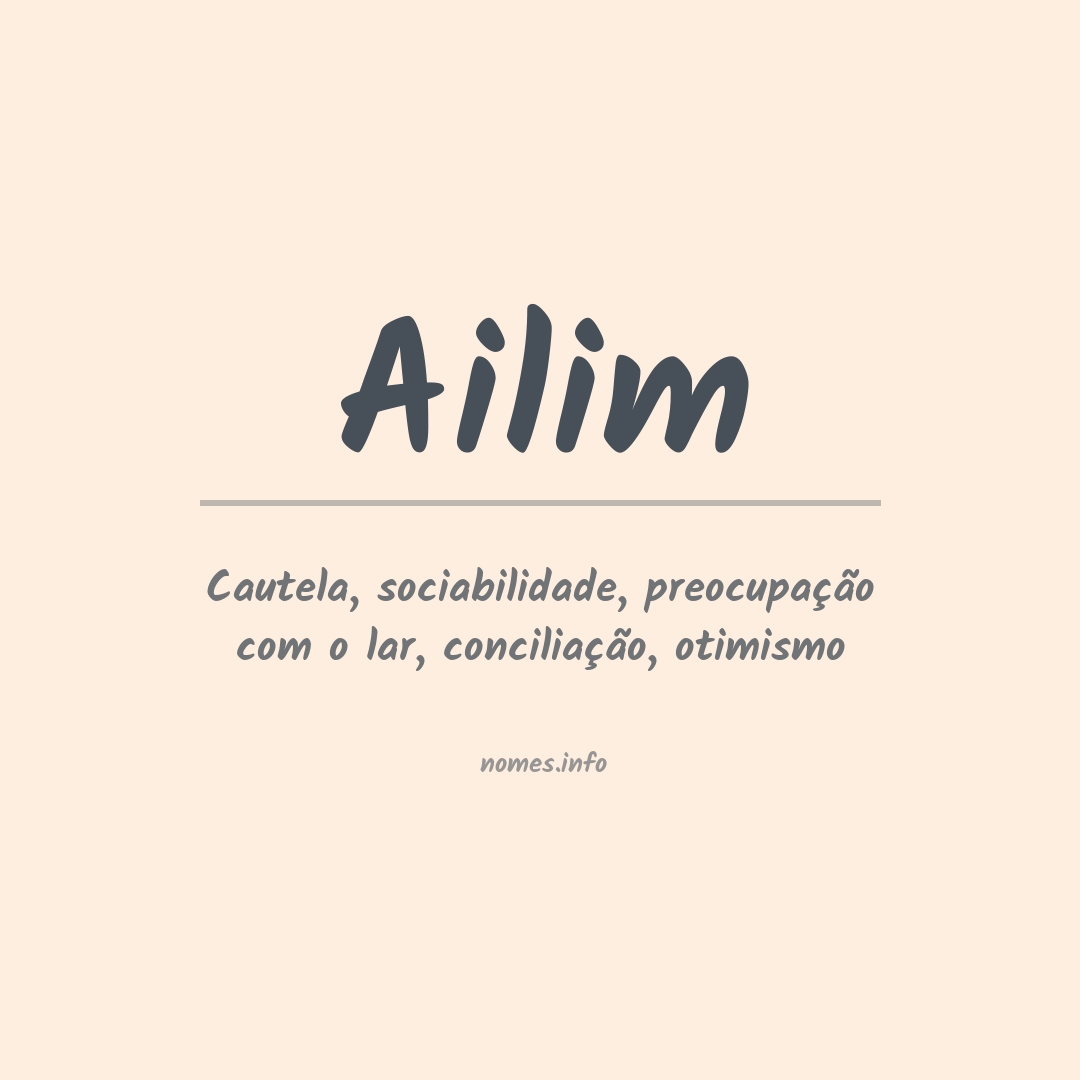 Significado do nome Ailim