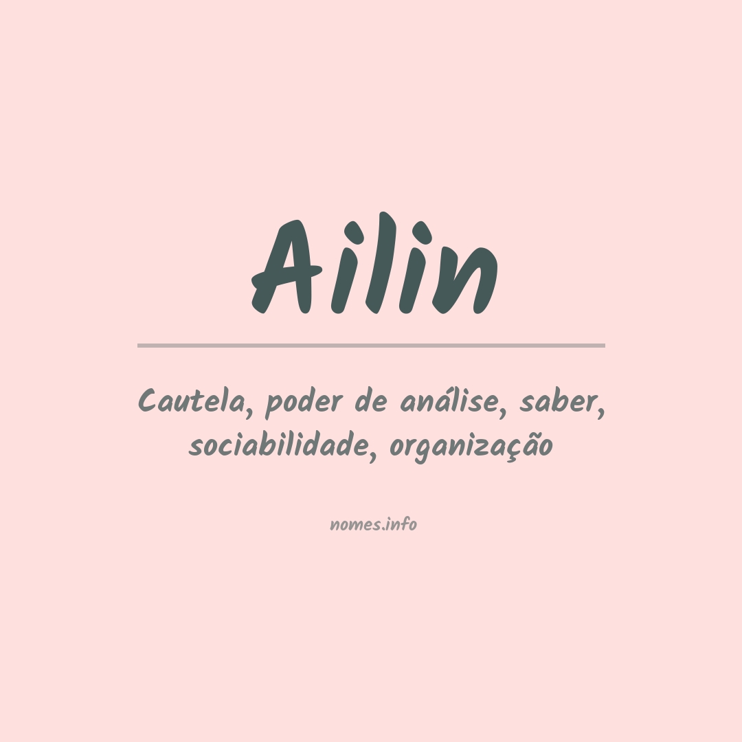 Significado do nome Ailin