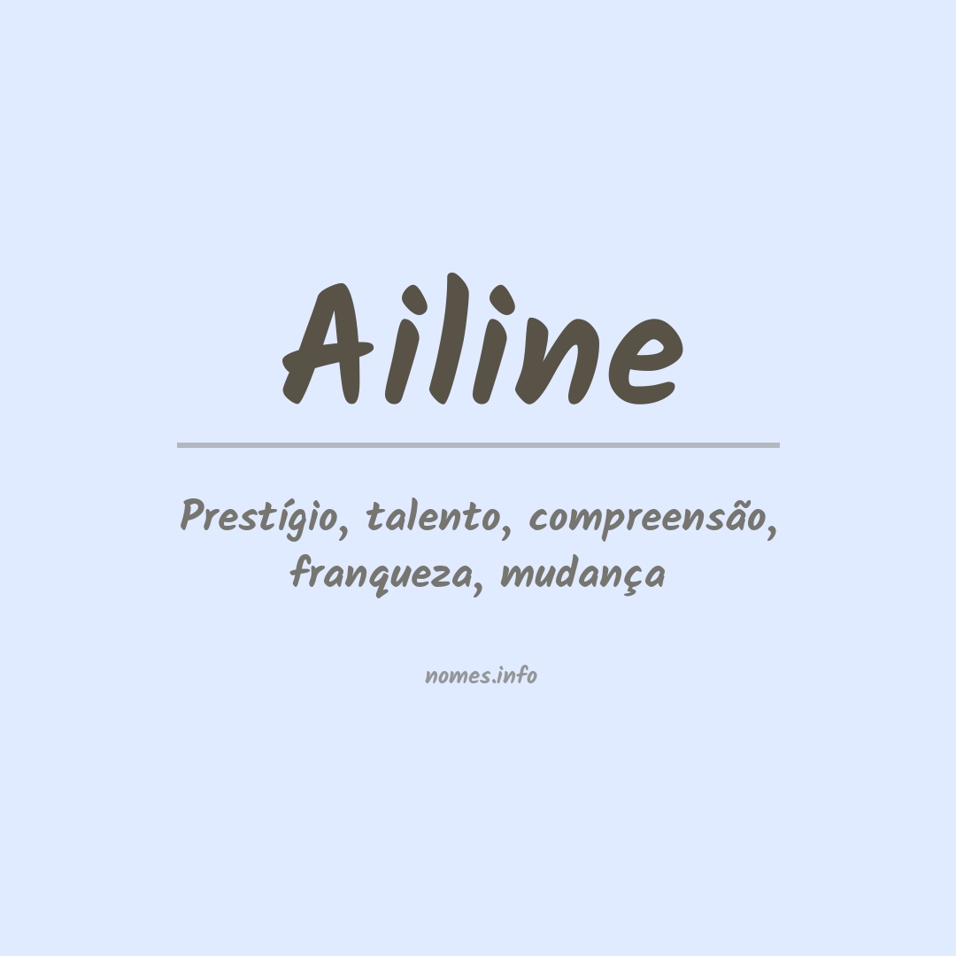 Significado do nome Ailine