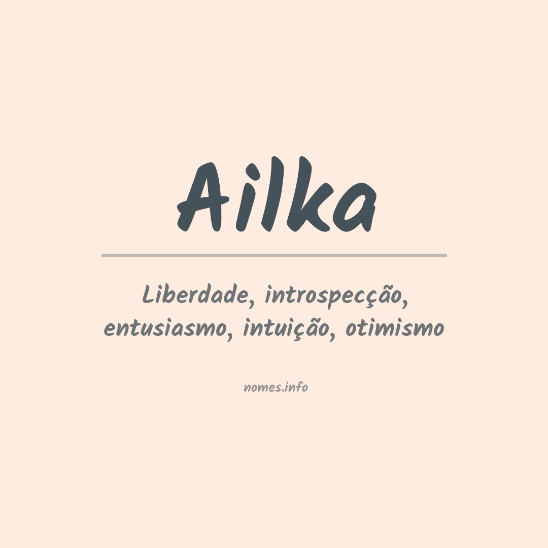 Significado do nome Ailka