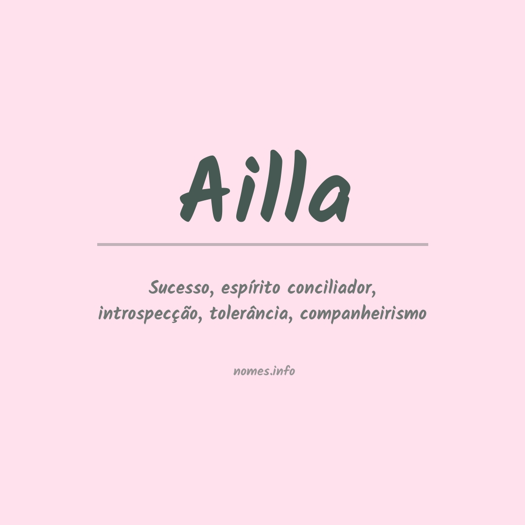 Significado do nome Ailla