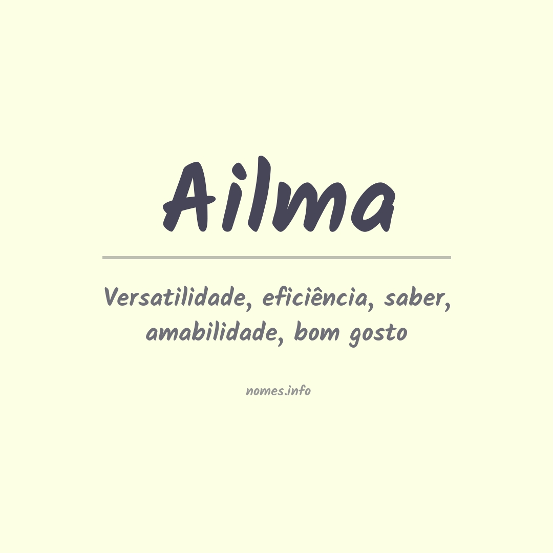 Significado do nome Ailma