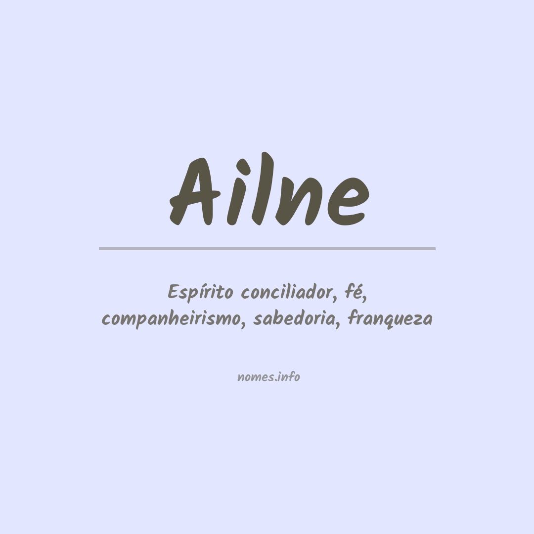 Significado do nome Ailne