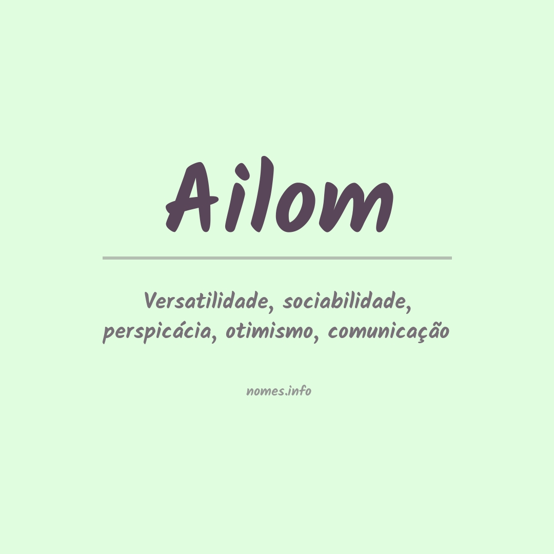 Significado do nome Ailom