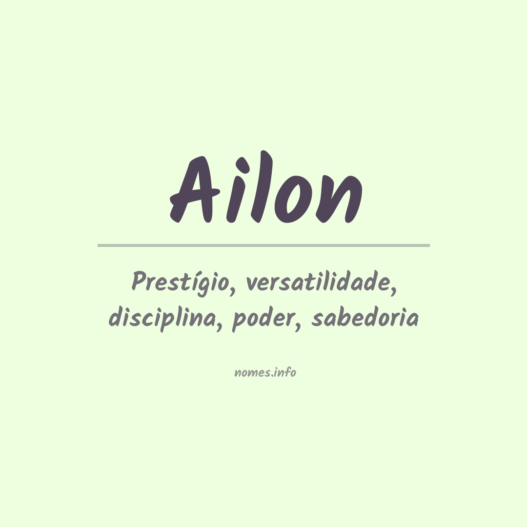 Significado do nome Ailon