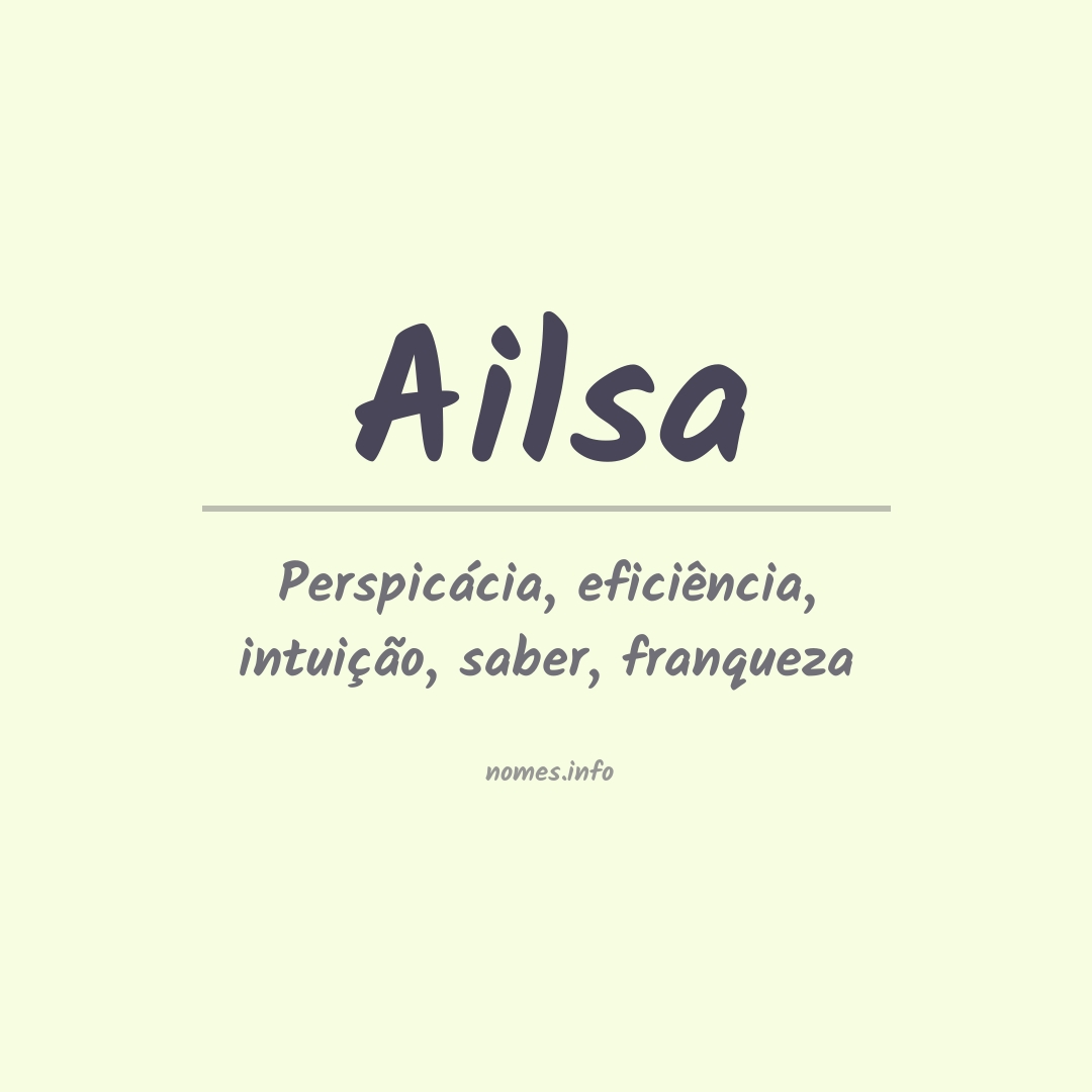 Significado do nome Ailsa