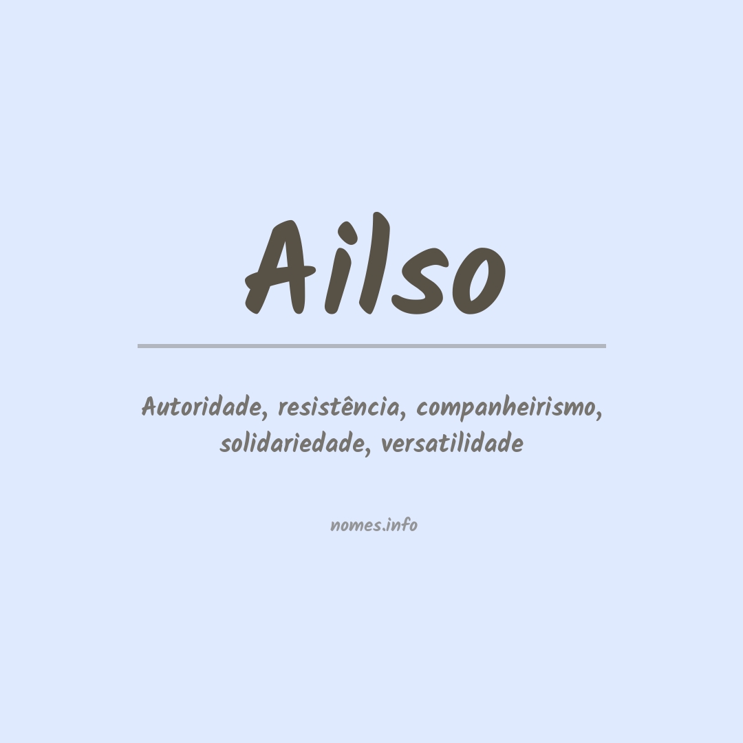 Significado do nome Ailso